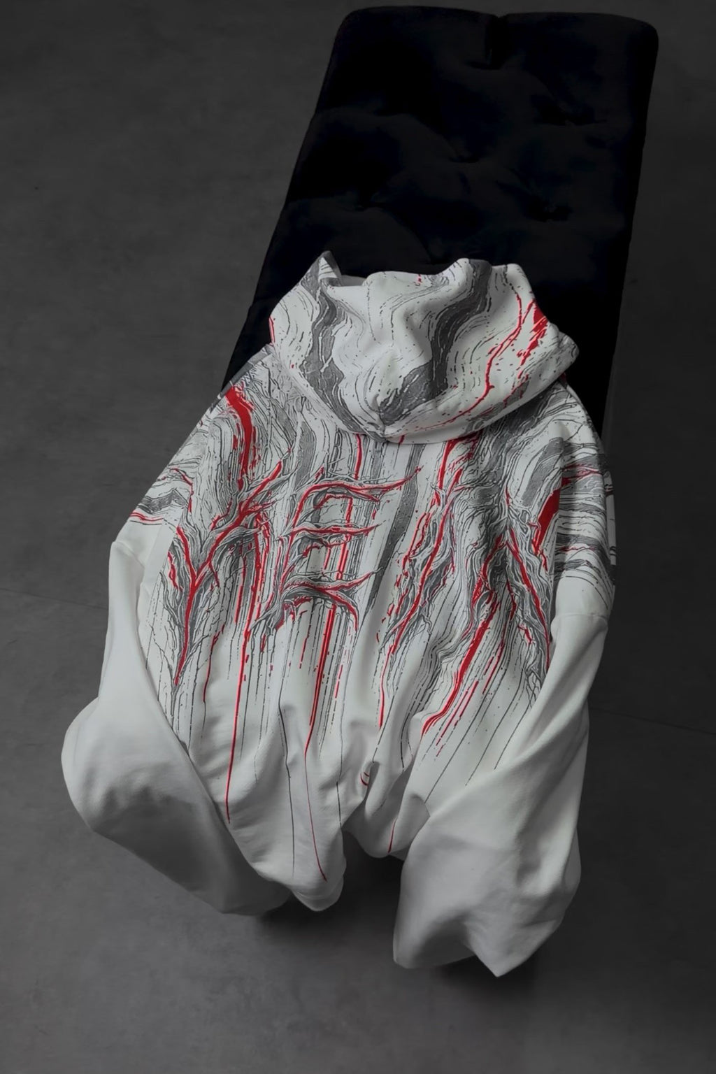 Vein Oversized Hooded Sweatshirt