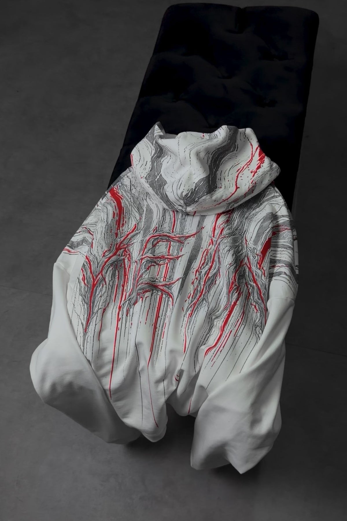 Vein Oversized Hooded Sweatshirt