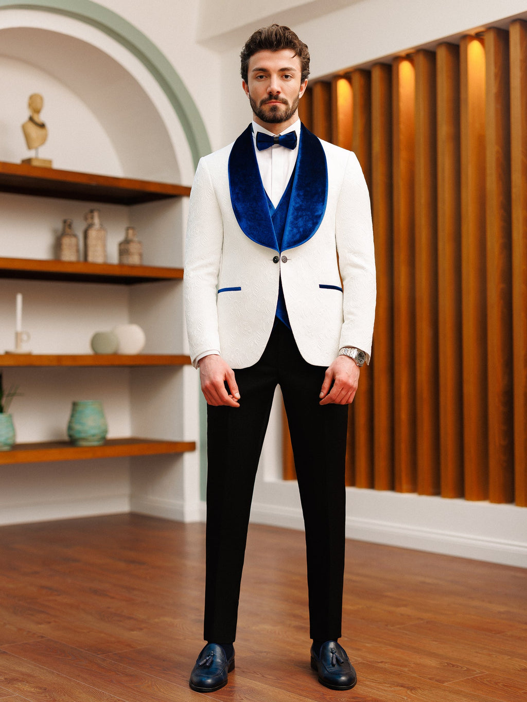 White Slim-Fit Tuxedo 3-Piece
