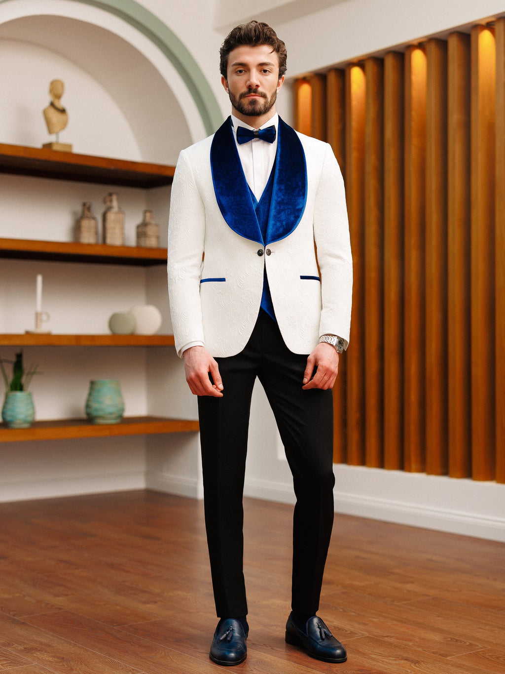 White Slim-Fit Tuxedo 3-Piece