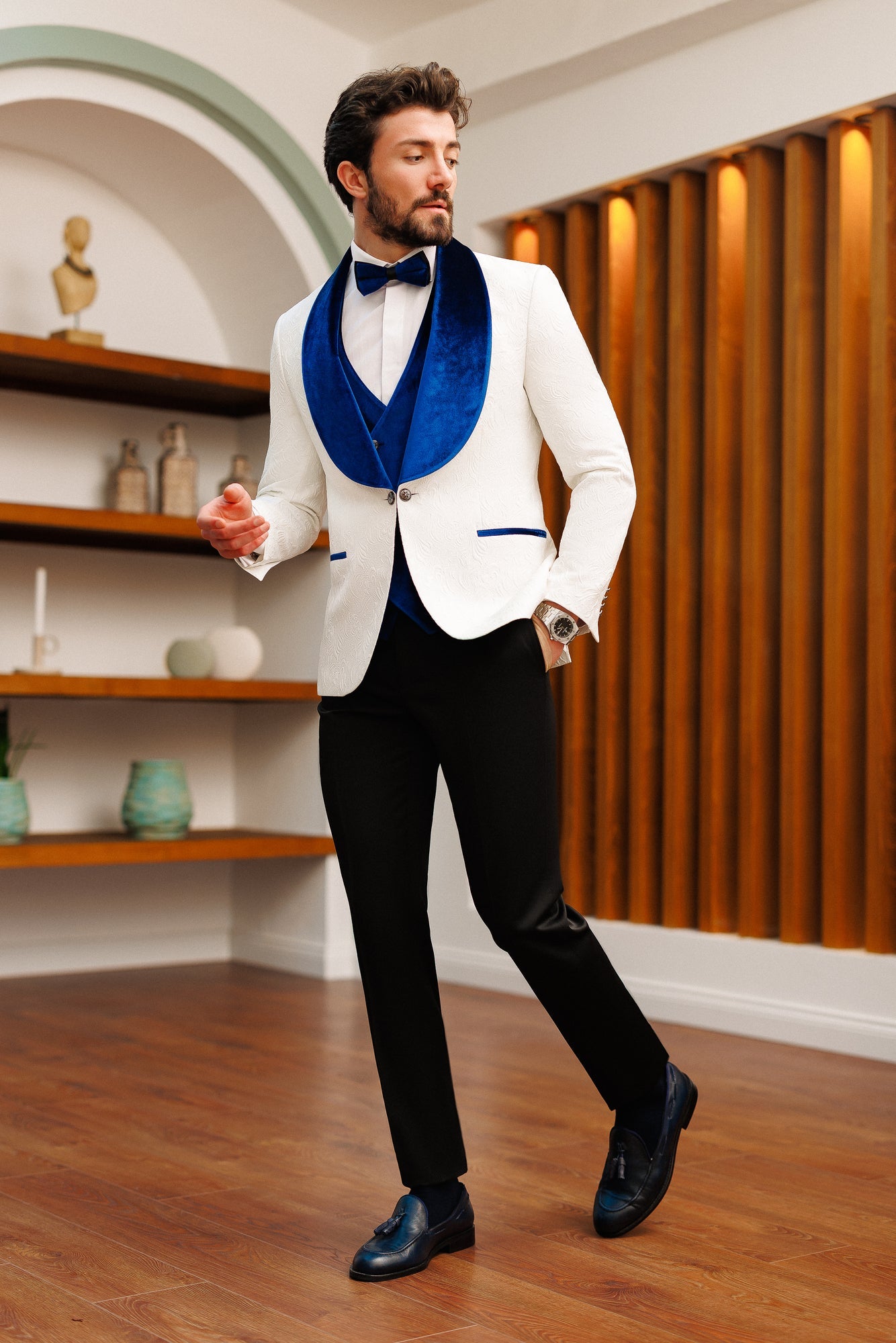 White Slim-Fit Tuxedo 3-Piece