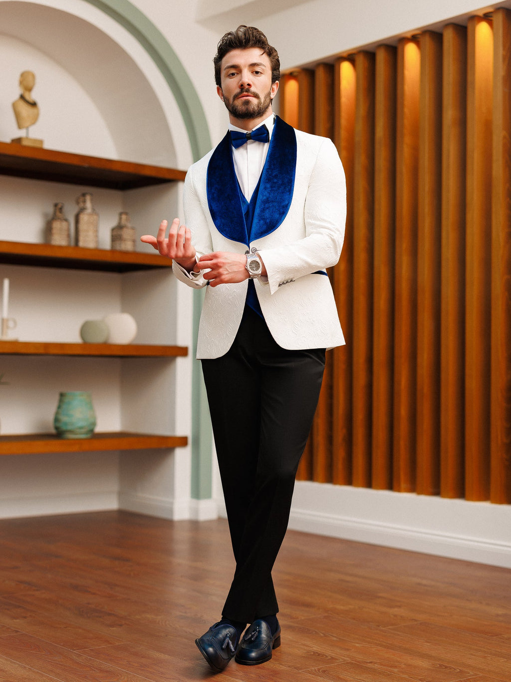 White Slim-Fit Tuxedo 3-Piece