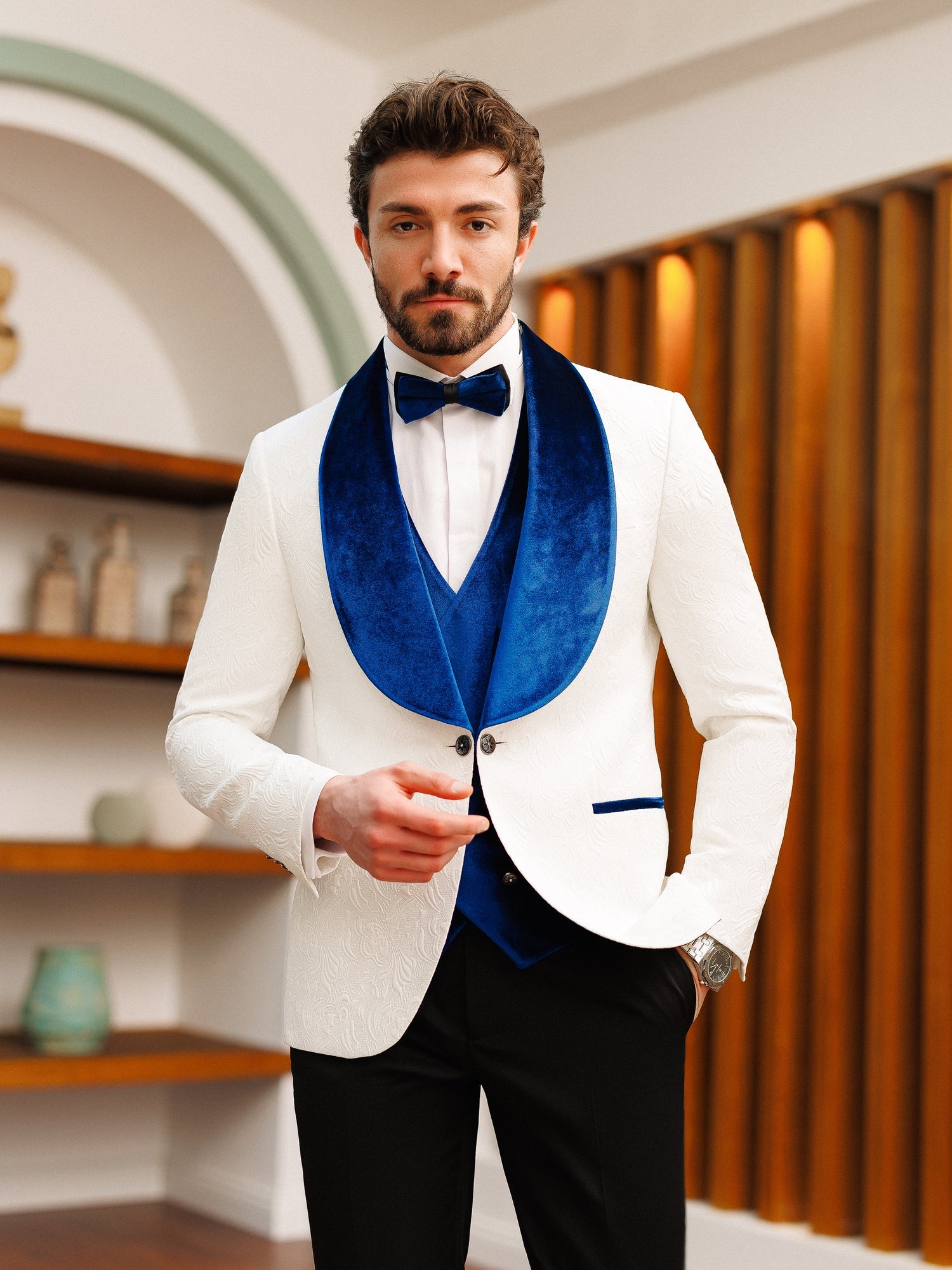 White Slim-Fit Tuxedo 3-Piece