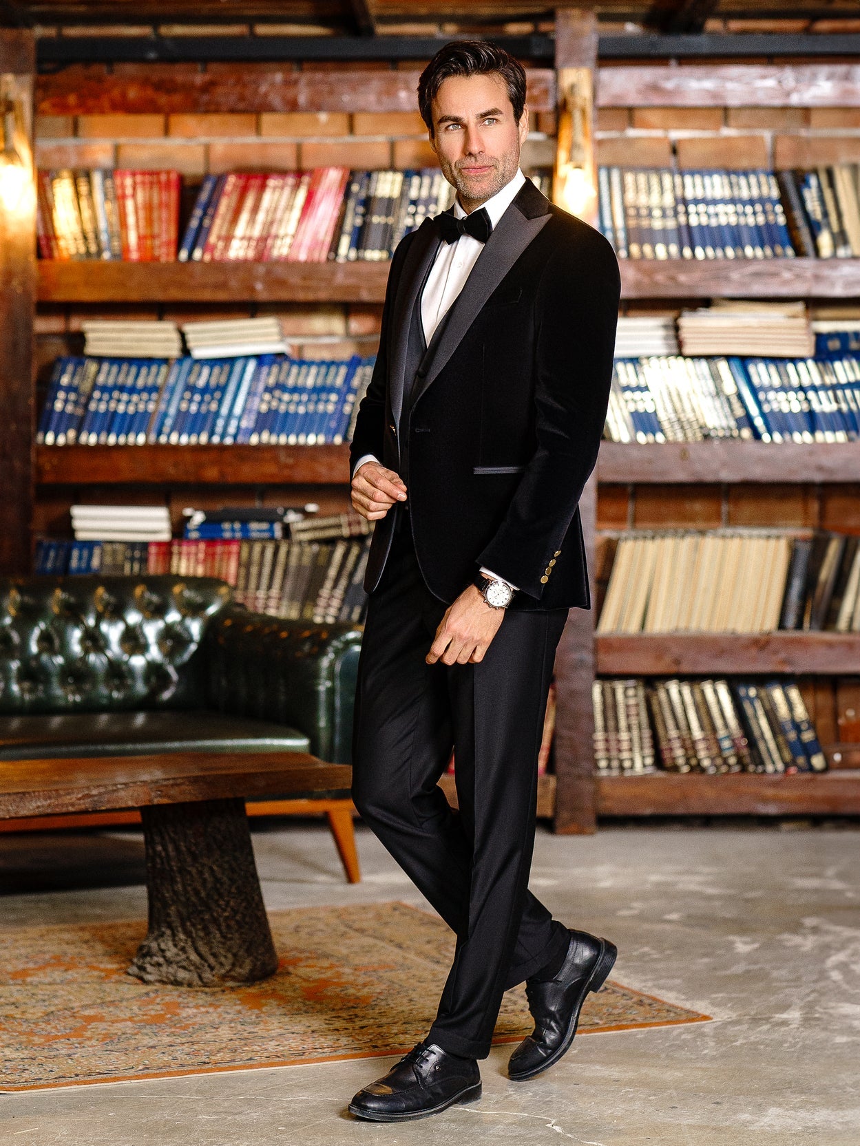 Black Velvet Slim-Fit Tuxedo 3-Piece