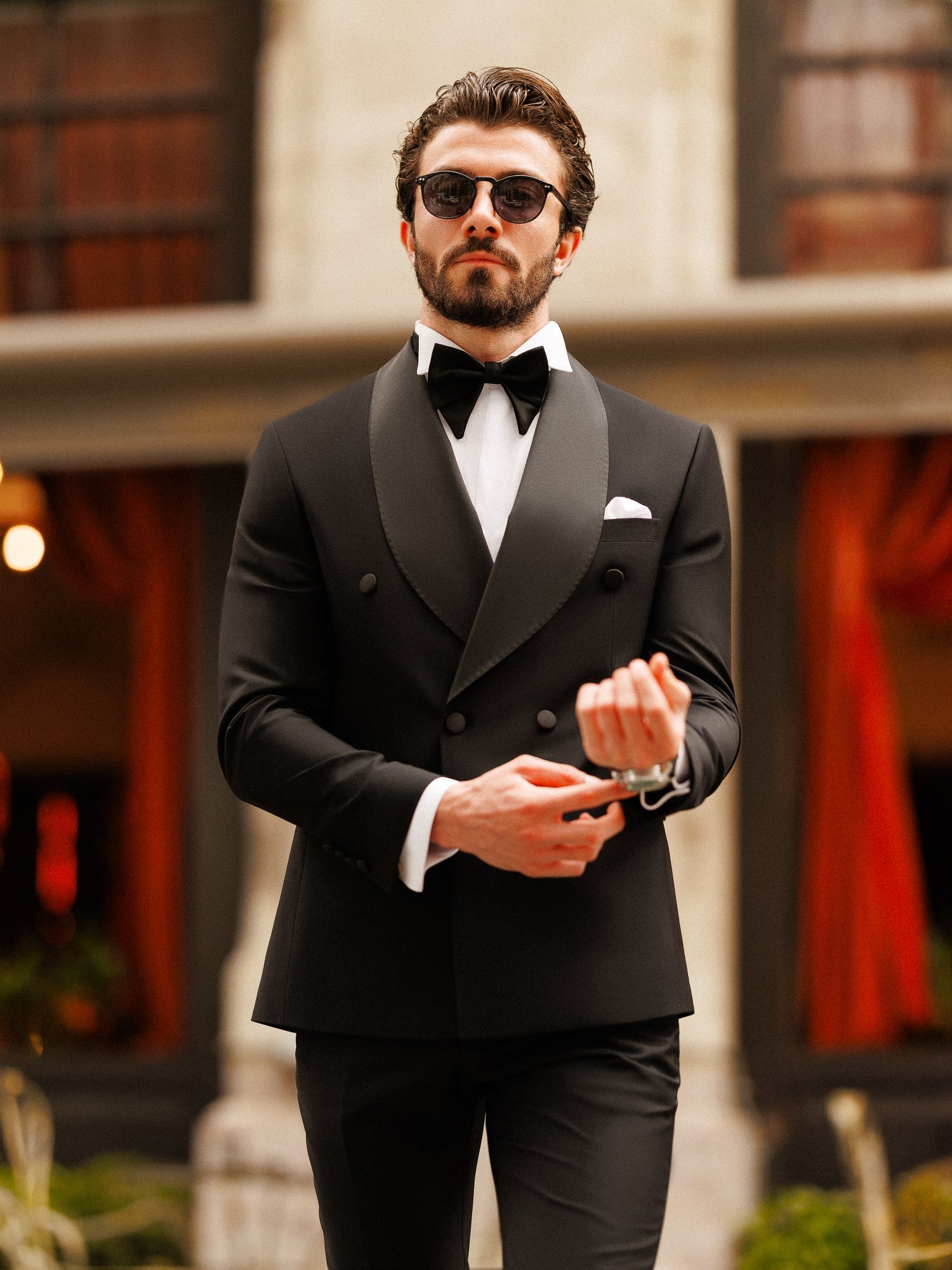 Black Double Breasted Tuxedo 2-Piece