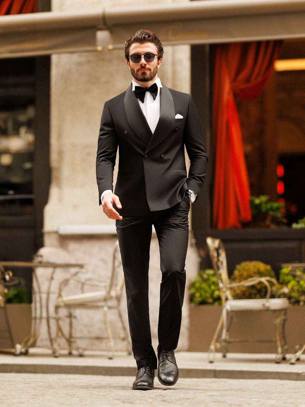 Black Double Breasted Tuxedo 2-Piece